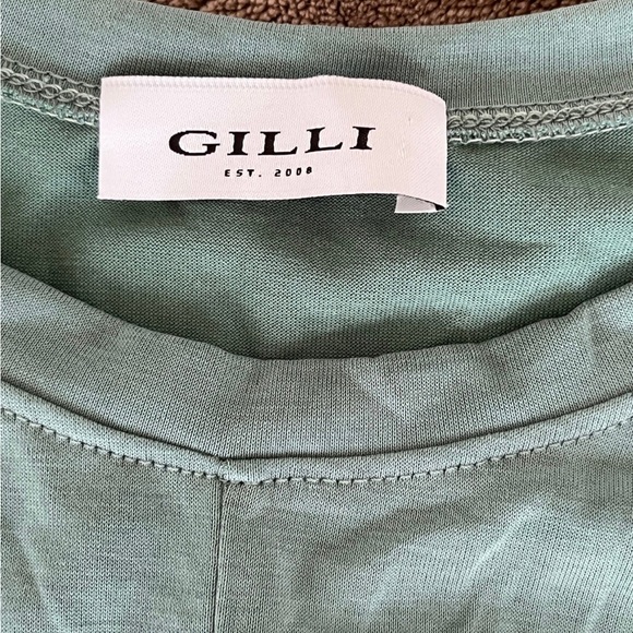 Gilli Short Sleeve Knot Twist Hem Tunic Blouse  size S - Picture 7 of 8